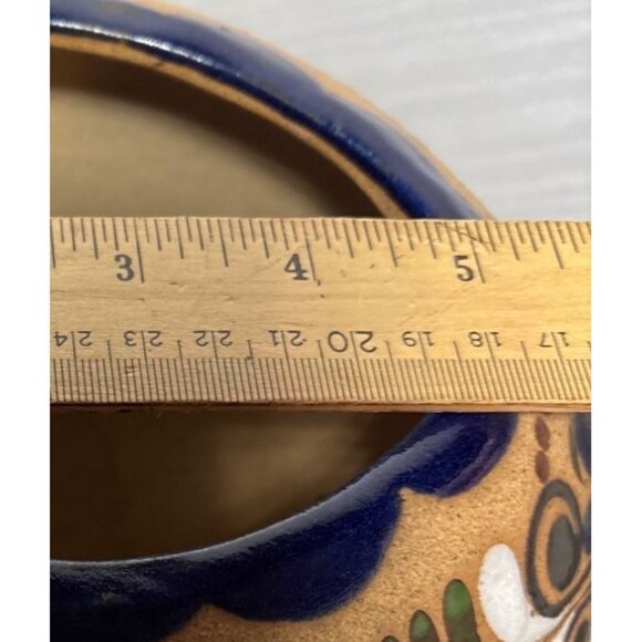 Mexican Folk Art Clay Bird Quail Peacock Planter Tonala Style Large 11" Tall - Picture 16 of 16